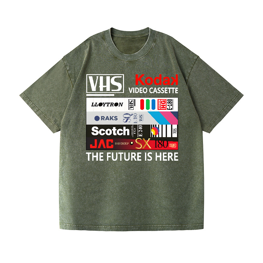 VHS Vintage Wash Japanese Design T-Shirt