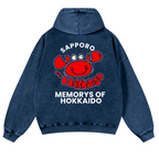 Sapporo Vintage Washed Cotton Back Art Hoodie