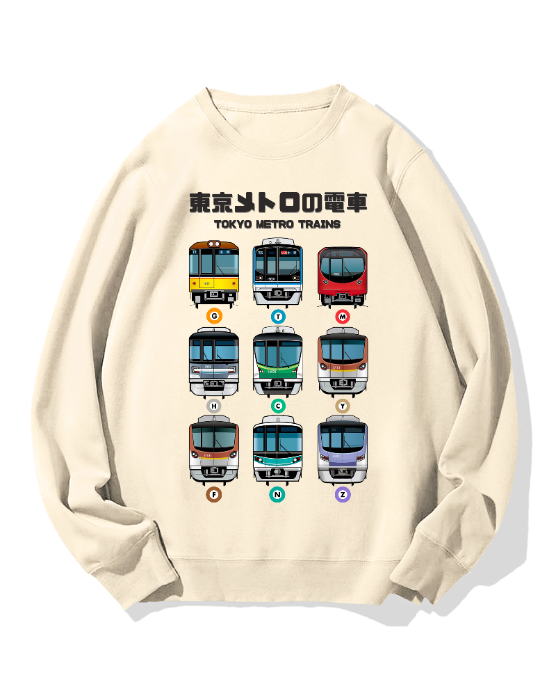 Tokyo Metro Trains Cotton Sweatshirt