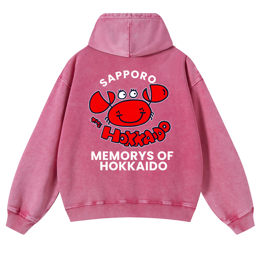 Sapporo Vintage Washed Cotton Back Art Hoodie