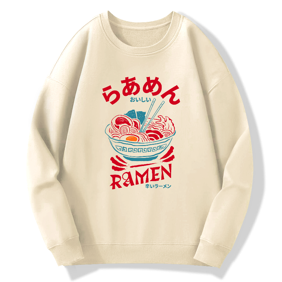 Lamian Noodles Food Art Cotton Pullover Sweatshirt