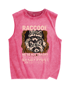 We're not trashy,just misunderstood Raccoon Vintage Distressed Washed Tank Top