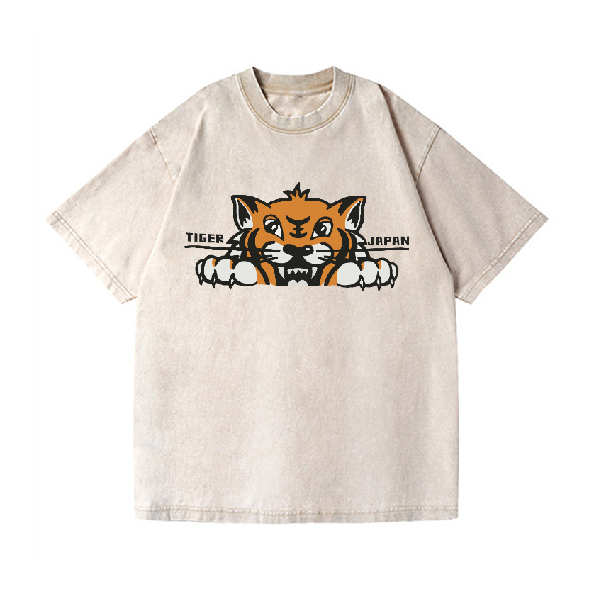 Japan Tiger Vintage Wash Japanese Design T-Shirt