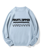 Fruits Zipper Cotton Sweatshirt