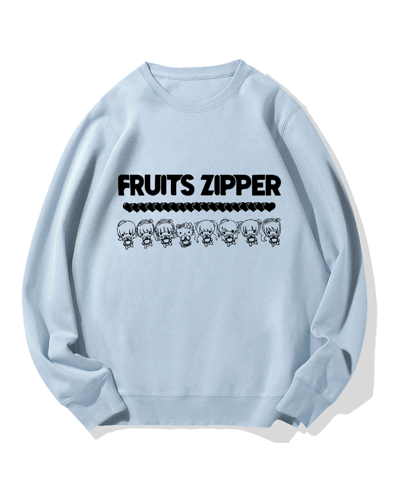 Fruits Zipper Cotton Sweatshirt