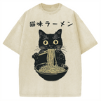 Kitten Ramen Vintage Washed T-shirt