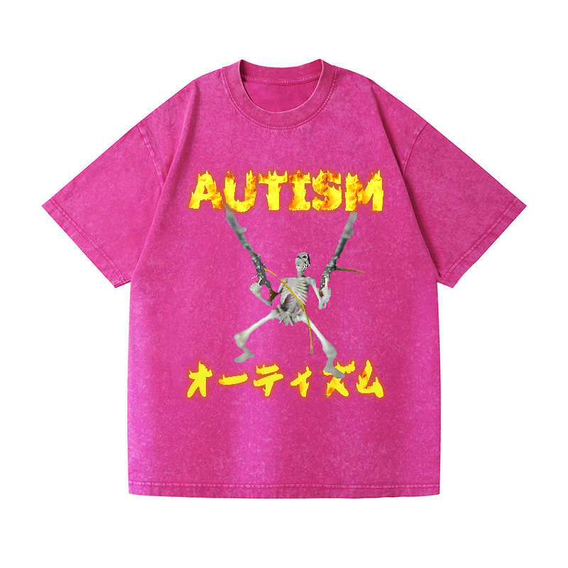 Autism Vintage Wash Japanese Design T-Shirt