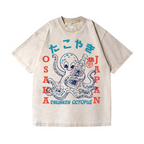 Drunken Octopus Vintage Wash Japanese Design T-Shirt