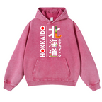 Hokkaido Vintage Washed Thick Cotton Hoodie
