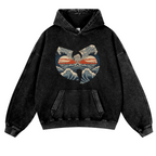 Wave Vintage Washed Thick Cotton Hoodie