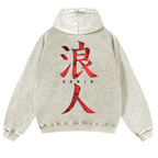Ronin Vintage Washed Cotton Back Art Hoodie