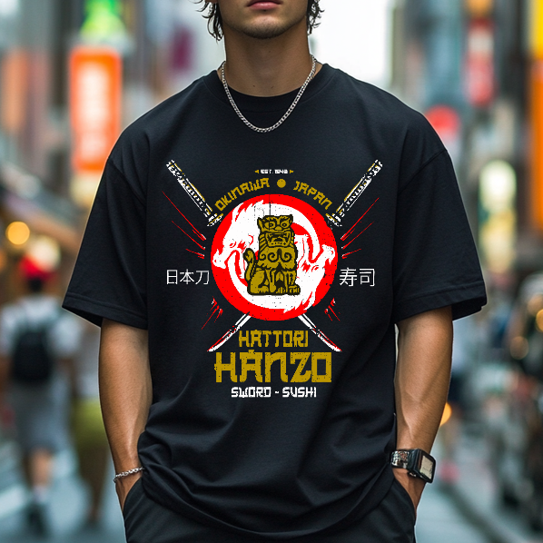 Okinawa Japan Hattori Hanzo Sushi Japanese Style Classic Tee