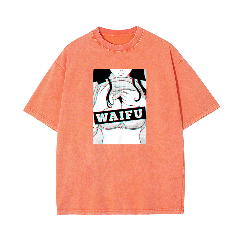 Waifu Vintage Wash Japanese Design T-Shirt