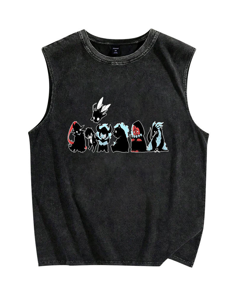 Solo Leveling Vintage Distressed Washed Tank Top