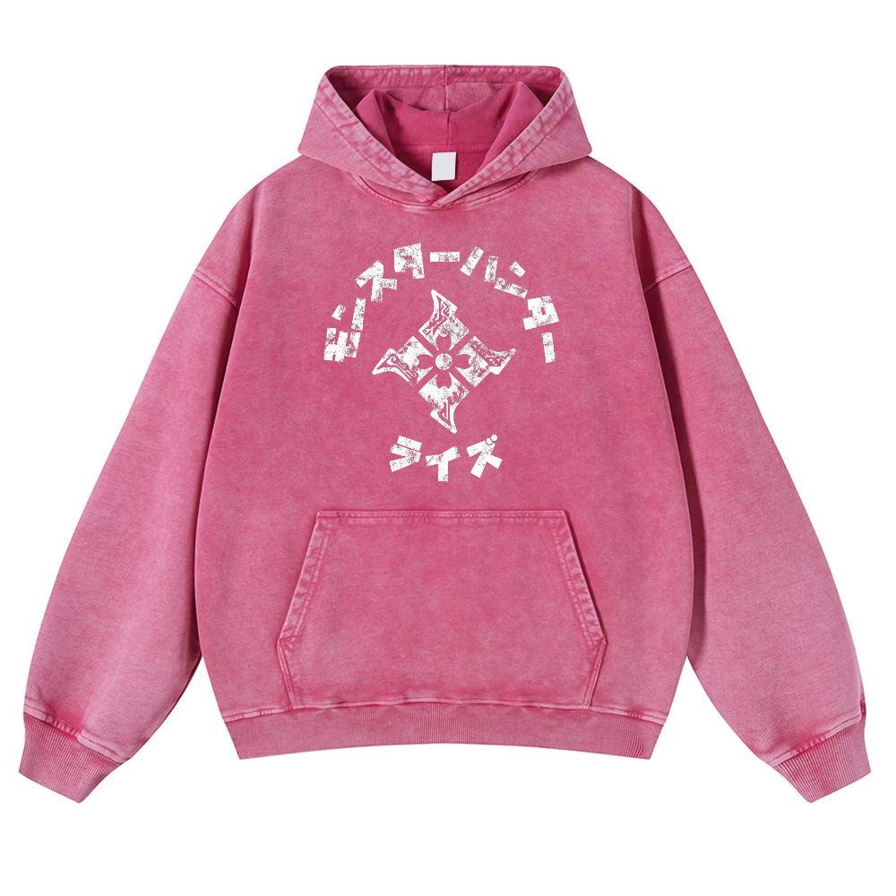 Monster Hunter Rise Vintage Washed Thick Cotton Hoodie