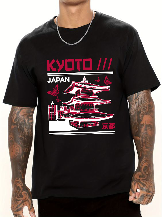 Kyoto Architecture, Japan Cotton casual T-shirt