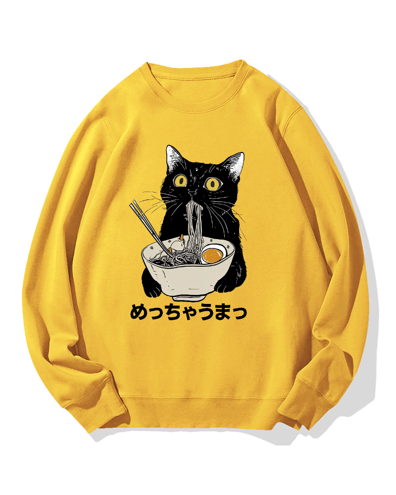 Ramen Cat Cotton Sweatshirt