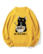 Ramen Cat Cotton Sweatshirt