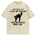 Nervous Cat Vintage Washed T-shirt