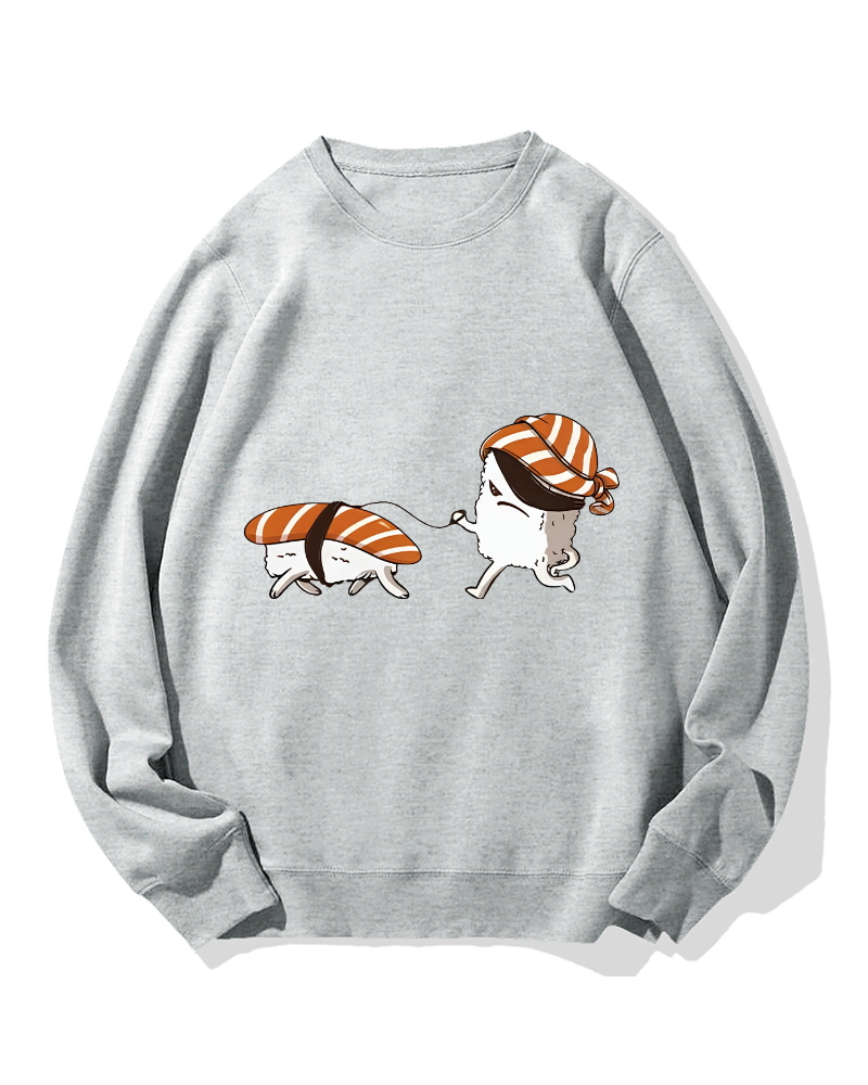 Sushi walking sushi Cotton Sweatshirt