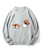 Sushi walking sushi Cotton Sweatshirt