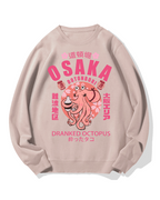 Osaka Sakura Octopus Cotton Sweatshirt
