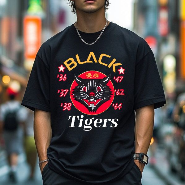 Black Cat Japanese Style Classic Tee