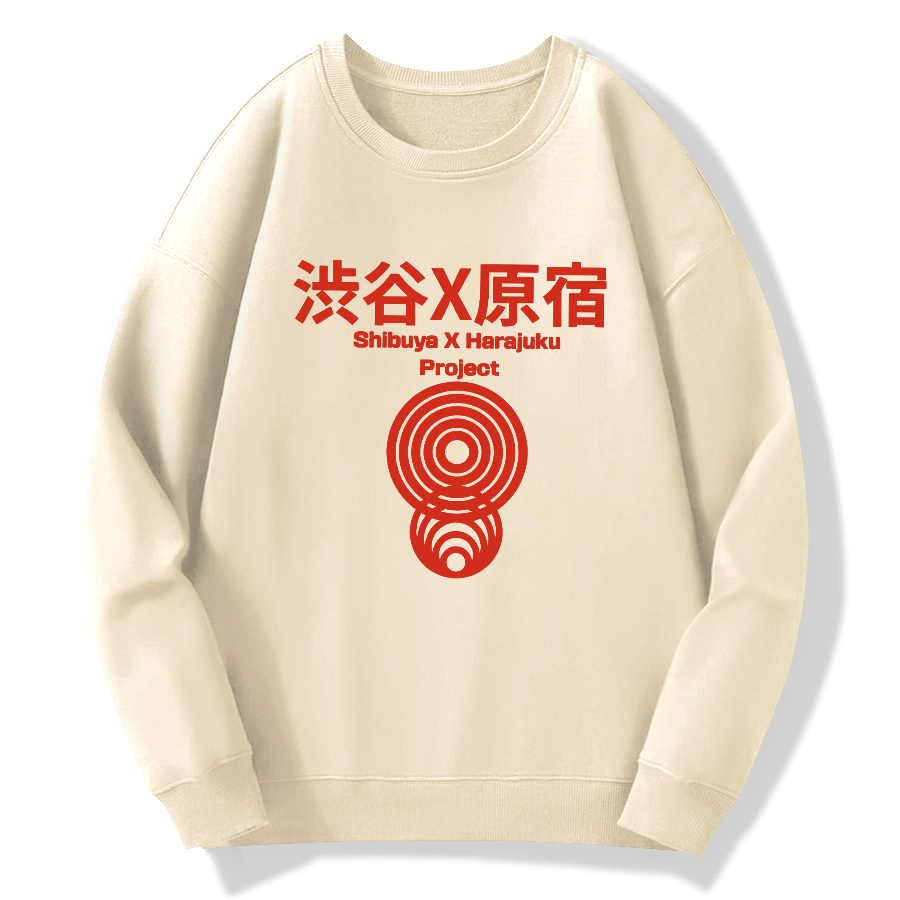 Retro Shibuya Harajuku Japanese Art Cotton Pullover Sweatshirt