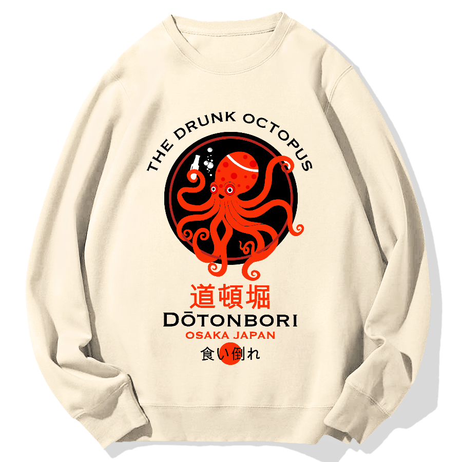 Dotonbiri Octopus Geek Cotton Sweatshirt