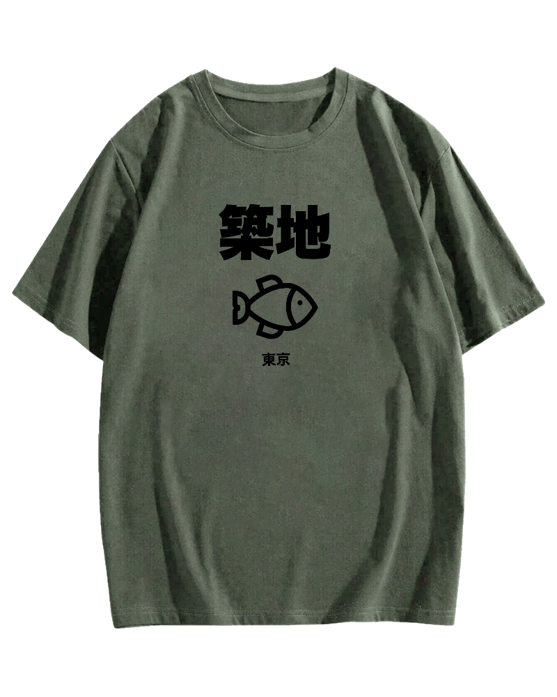 Tokyo Tsukiji Cotton casual T-shirt