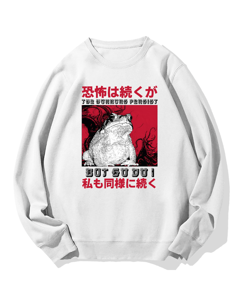 Scary frog Cotton Sweatshirt