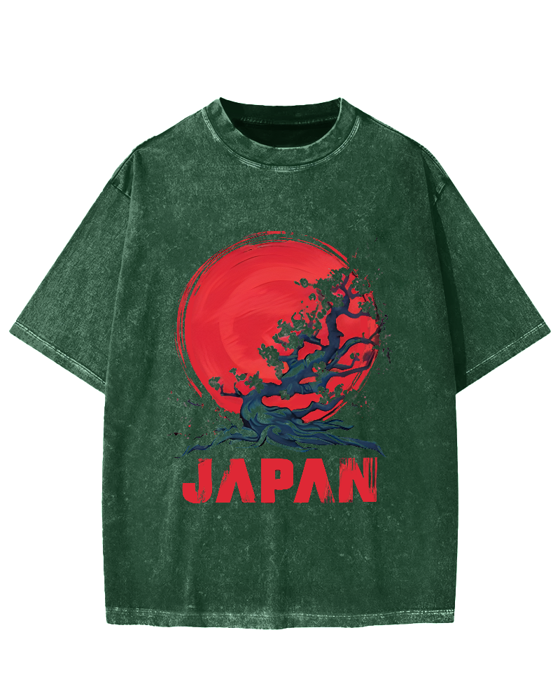 Japan Sakura Vintage Washed T-shirt