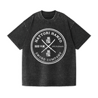 Hattori Hanzo Komainu Okinawa Sword Company Vintage Wash Japanese Design T-Shirt
