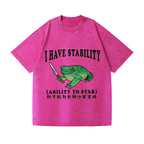 Frog Vintage Wash Japanese Design T-Shirt
