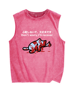 No injured cat Vintage Distressed Washed Tank Top