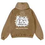 Gecko Vintage Washed Cotton Back Art Hoodie