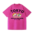 Sushi Vintage Wash Japanese Design T-Shirt
