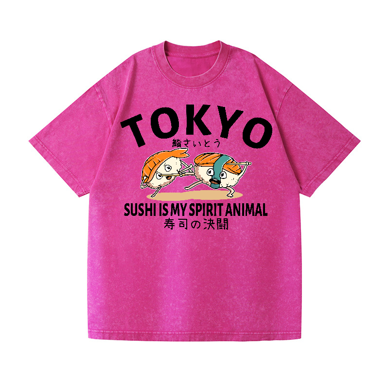 Sushi Vintage Wash Japanese Design T-Shirt
