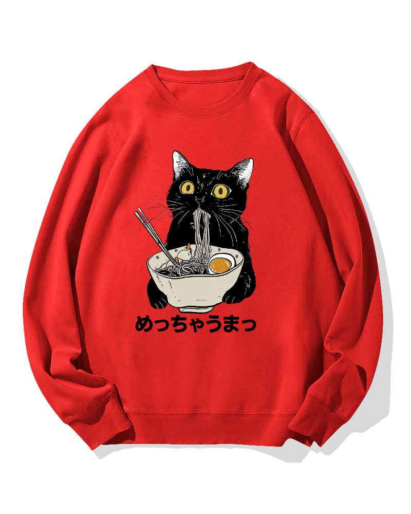 Ramen Cat Cotton Sweatshirt