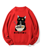 Ramen Cat Cotton Sweatshirt