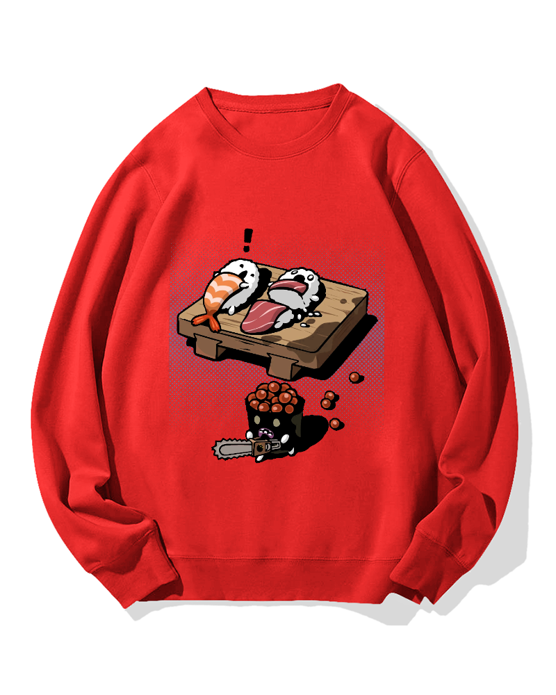 Sushi Chain Saw Massacre Cotton Sweatshirt