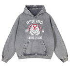 Hattori Hanzo Komainu Vintage Washed Thick Cotton Hoodie