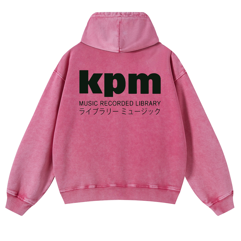KPM Music Recorded Library Vintage Washed Cotton Back Art Hoodie