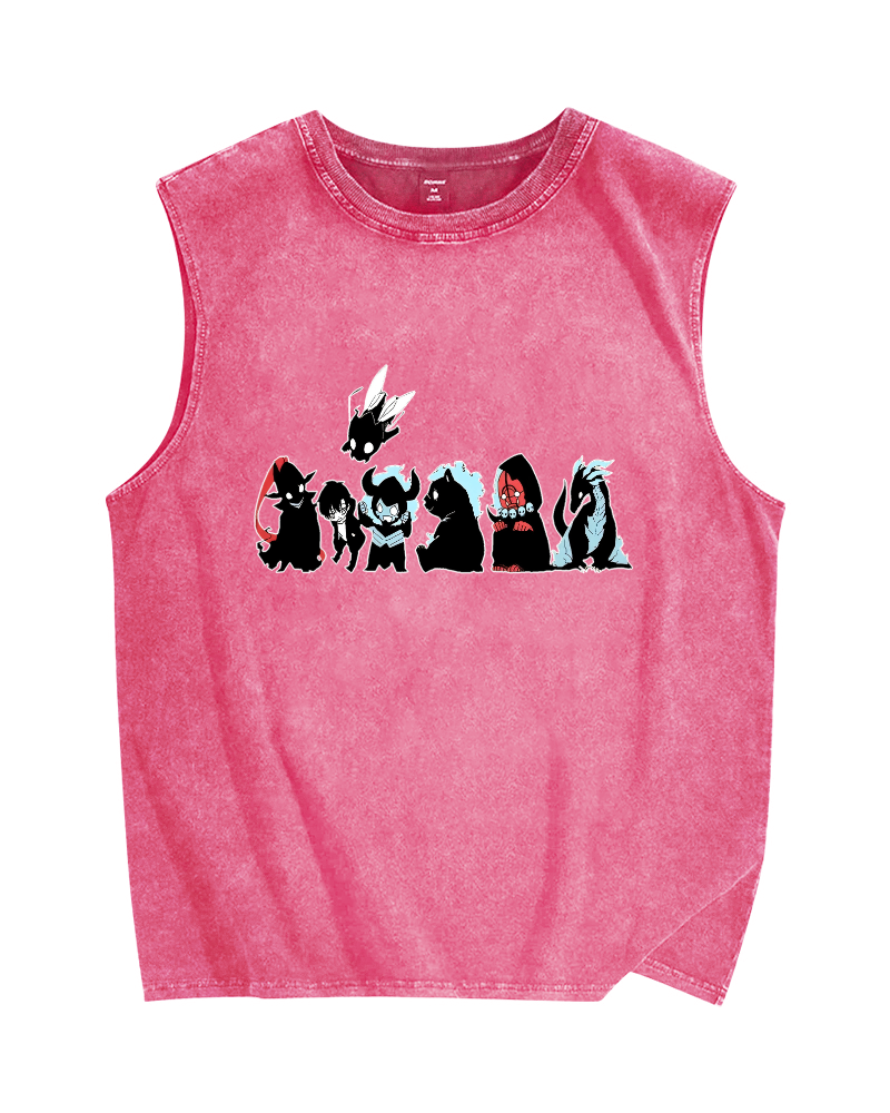 Solo Leveling Vintage Distressed Washed Tank Top