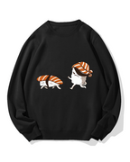Sushi walking sushi Cotton Sweatshirt