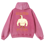 Duck Goose Vintage Washed Cotton Back Art Hoodie