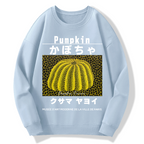 Japanese Yellow Punpkin Geek Cotton Sweatshirt