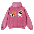 Sushi Vintage Washed Cotton Back Art Hoodie