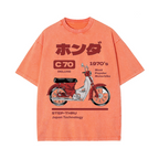 Honda C70 Vintage Wash Japanese Design T-Shirt