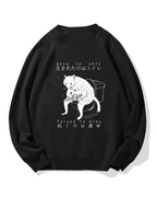 "Born To Shit Forced To Wipe" Cotton Sweatshirt